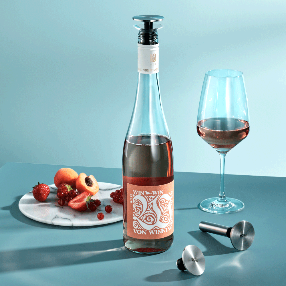 Champ pourer and stopper