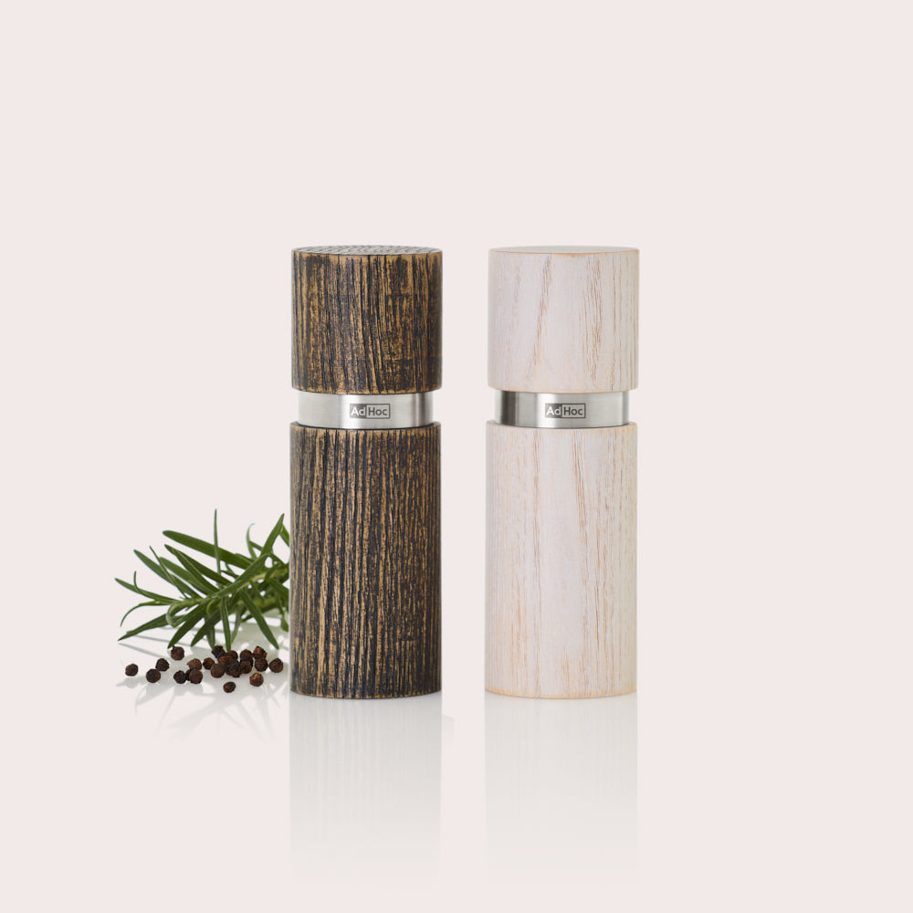 Textura Wood Salt & Pepper Mill Set