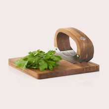 Load image into Gallery viewer, AdHoc Roccaverde Chopping Knife with Chopping Board
