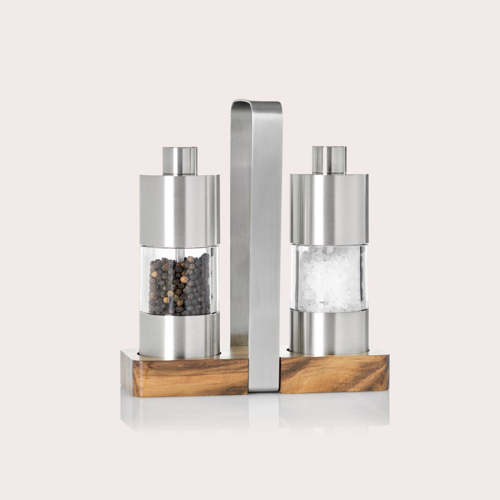 Menage Classic Salt & Pepper Mill Set with Tray