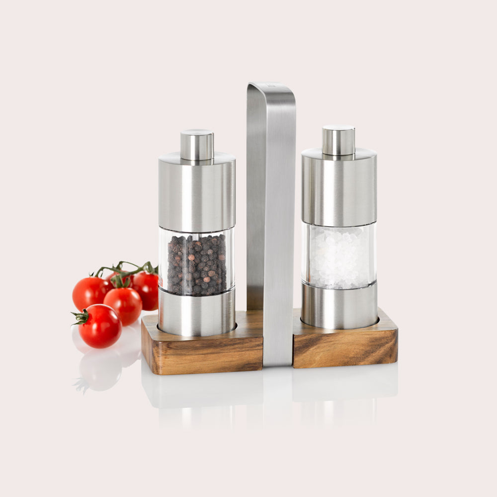 Menage Classic Salt & Pepper Mill Set with Tray