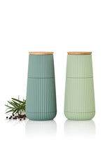 Load image into Gallery viewer, AdHoc Scape Salt &amp; Pepper Mill Set Dark &amp; Light Green
