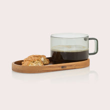 Load image into Gallery viewer, AdHoc Impact Glass Cup &amp; Wooden Tray Set

