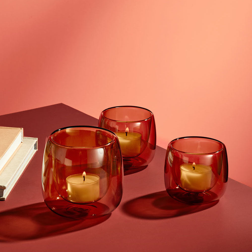 Yuna Wind Lantern Amber Glass